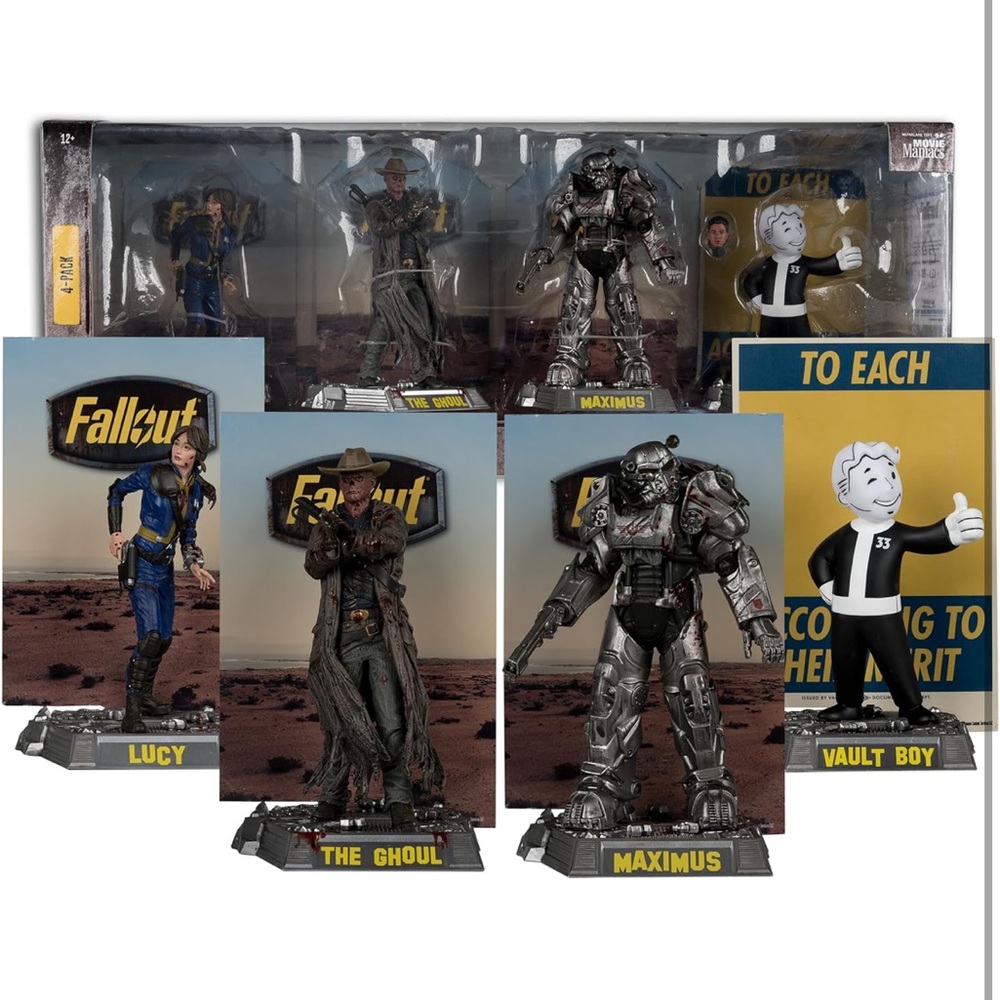 Fallout: Lucy/Maximus/Ghoul/Vault Boy 4 Pack - 6" Figures - BNIB ☣️
